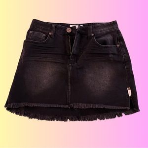 Black Jean skirt